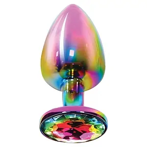 Plug Anal Cu Bijuterie Curcubeu Plug Anal Sigur Pentru Corp Aluminiu