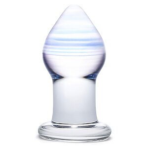 Anal Plug Amethyst Rain Glass Transparent pe SexLab
