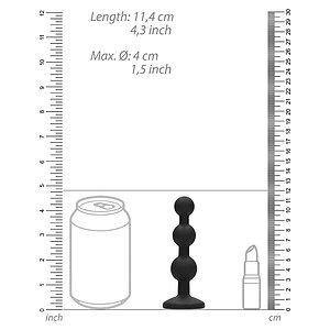 Anal Plug Beaded Diamond Negru