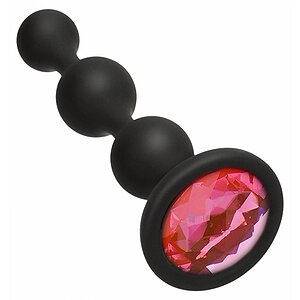 Anal Plug Bling Wearable Beads Roz pe SexLab