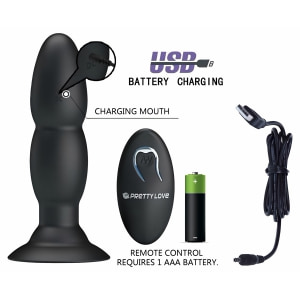 Anal Plug Cu Vibrații Pretty Love Beaded Negru