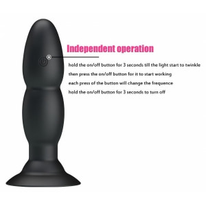 Anal Plug Cu Vibrații Pretty Love Beaded Negru