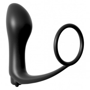 Anal Plug Cu Vibrații Și Inel Negru Anal Plug Cu Vibrații Și Inel Negru pe Sexlab.ro