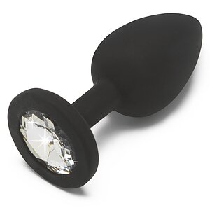 Anal Plug Diamond Jewel Small Negru pe SexLab