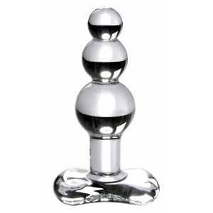 Dop Anal Sticla Borosilicata Hipoalergenic Plug Anal Din Sticla Icicles No 47 Transparent