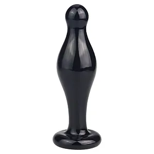 Anal Plug Glass Romance 4.5inch Negru pe SexLab