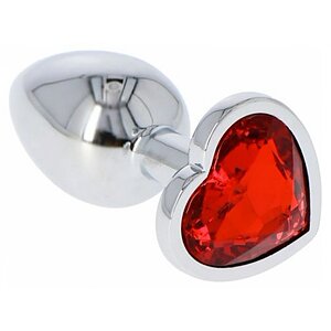 Anal Plug Heart Jewel Plug Small Roșu Anal Plug Heart Jewel Plug Small Roșu pe Sexlab.ro