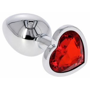 Plug Anal Mic Pentru Stimulare Anala Plug Anal Cu Bijuterie Inima Rosie