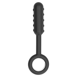 Anal Plug No. 61 With Metal Ring Negru pe SexLab