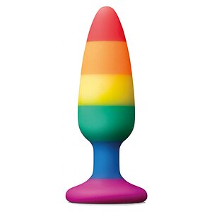 Anal Plug Pleasure Rainbow Medium Multicolor pe SexLab