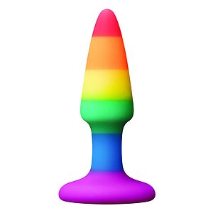 Anal Plug Pleasure Rainbow Mini Multicolor pe SexLab