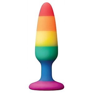Anal Plug Pleasure Rainbow Small Multicolor pe SexLab
