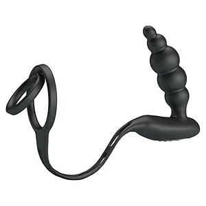 Anal Plug Pretty Love Vibration Penis Sleeve III Negru pe SexLab