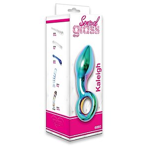Anal Plug Sensual Glass Kaleigh Multicolor
