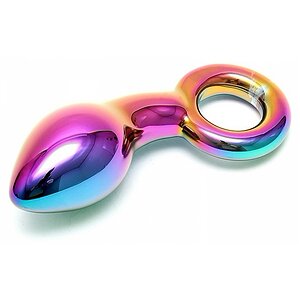Anal Plug Sensual Glass Kaleigh Multicolor pe SexLab