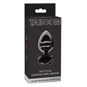 Anal Plug With Diamond Jewel M Negru