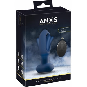 ANOS Plug Anal cu Limba Oscilantă – 10x10, Reîncărcabil Albastru