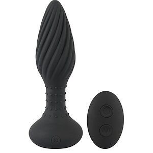 ANOS Plug Anal Rotativ 10 Moduri, Perle Rotative, USB Reîncărcabil Negru pe Sexlab.ro
