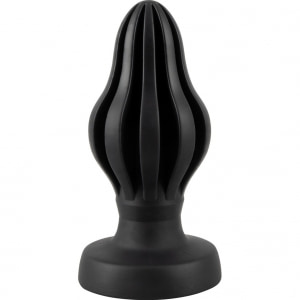 ANOS Super Soft Plug Anal 7 cm — Ventuză, Fixare Hands-free Negru