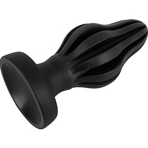 ANOS Super Soft Plug Anal 7 cm — Ventuză, Fixare Hands-free Negru pe SexLab