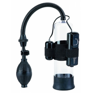 Pompă Penis Power Pump cu Vibrații pentru Mărire Negru