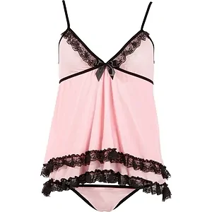 Babydoll Cottelli Collection Kayla Roz pe SexLab