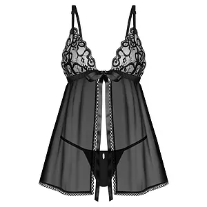 Babydoll Obsessive Blomentis Negru Babydoll Obsessive Blomentis Negru pe SexLab