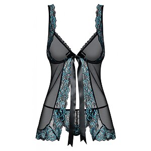 Babydoll Obsessive Chemise Negru pe Sexlab.ro