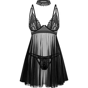 Babydoll Obsessive Donarella Negru pe SexLab