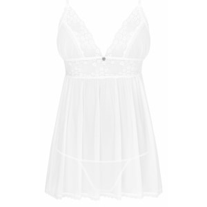 Babydoll Obsessive Heavenlly Alb XL-2XL
