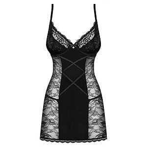 Babydoll Obsessive Laurise Negru pe SexLab