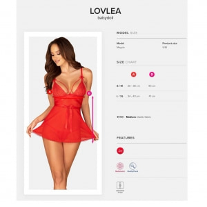 Babydoll Obsessive Lovlea Roșu L-XL