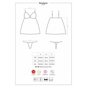 Babydoll Obsessive Rosalyne Roșu L-XL