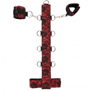 Bad Kitty Guler Satin Roșu cu Dantelă și Cătușe pe Sexlab.ro