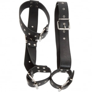 Bad Kitty Set Guler + Cătușe Reglabile Mâini Talie Negru pe Sexlab.ro