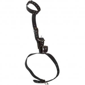 Bad Kitty Set Guler + Cătușe Reglabile Mâini Talie Negru
