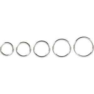 Bad Kitty Set of 5 Metal Rings Argintiu