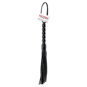 Beaded Cat-o-Nine Tails Negru pe SexLab