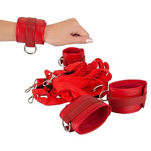 Bed Restraint Set Bad Kitty Roșu