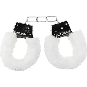 Beginners Handcuffs Furry Alb Beginners Handcuffs Furry Alb pe SexLab