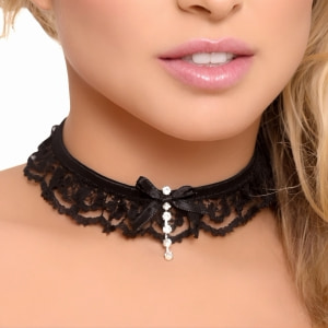 Neckband Care Mentine Perlele Pozitionate Bijuterie Neckband Pentru Look Seducator