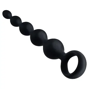 Bile Anale Din Silicon Cu Striații 14cm Negru Bile Anale Din Silicon Cu Striații 14cm Negru pe SexLab