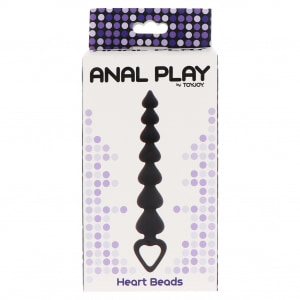 Bile Anale ToyJoy Heart Beads Negru