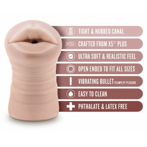 Blush Enlust Nicole Masturbator cu Vibrații X5 Plus 12,7 cm