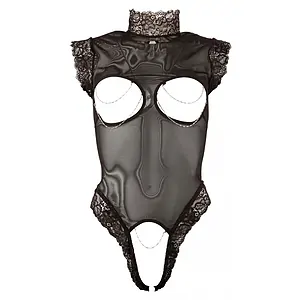 Body Abierta Fină Sâni Decupați Negru pe SexLab