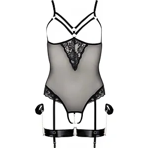 Body Cottelli Collection Bondge Fun Negru Body Cottelli Collection Bondge Fun Negru pe Sexlab.ro