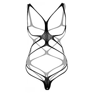 Body Daring Intimates Strappy Open Cup Negru pe SexLab