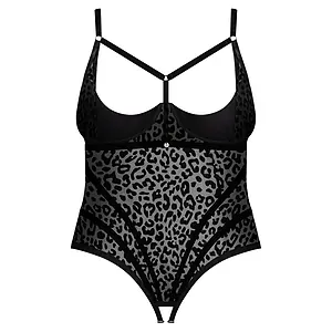 Body Decupat Obsessive Jagueria Negru Body Decupat Obsessive Jagueria Negru pe SexLab