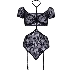 Body Leg Avenue Bandeau Top Negru Body Leg Avenue Bandeau Top Negru pe SexLab