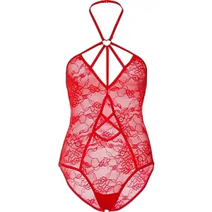 Body Leg Avenue Keyhole Amaya Roșu pe SexLab